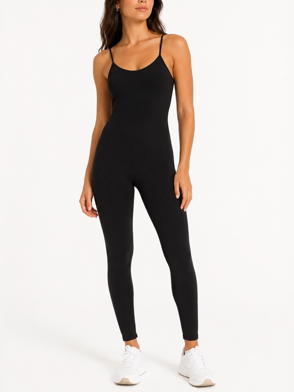 Amazon Black Slim Spaghetti-Strap Jumpsuit